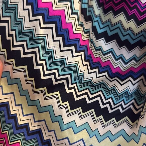 Colorful Tie Halter Top - Tie at Top & Back - Striped - Like New - Picture 2 of 5